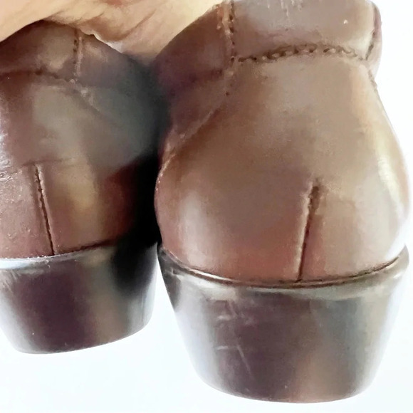 SAS Brown Leather Loafer Women’s Size 8.5 N Whipstitch Detail Comfort Orthapedic - Picture 6 of 8